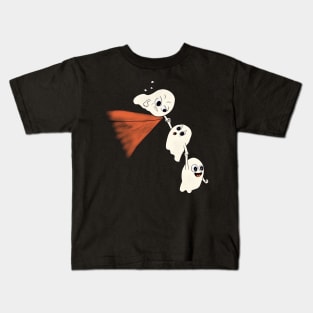 3 ghosts on a cliffhanger Kids T-Shirt